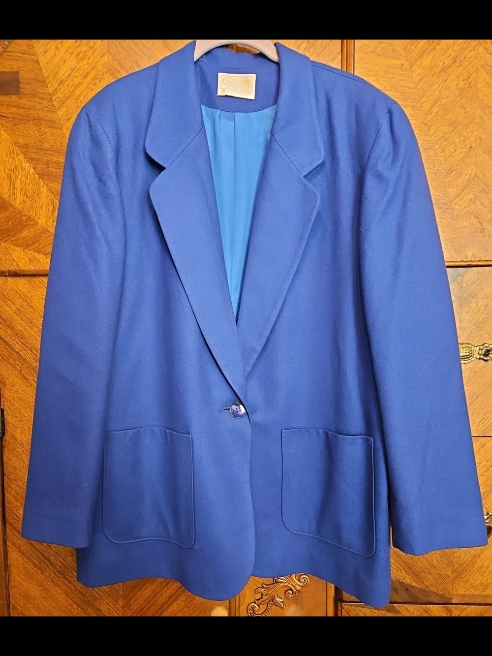 Pendleton Size 18 Vintage Wool Classic Blue Women's Blazer Jacket